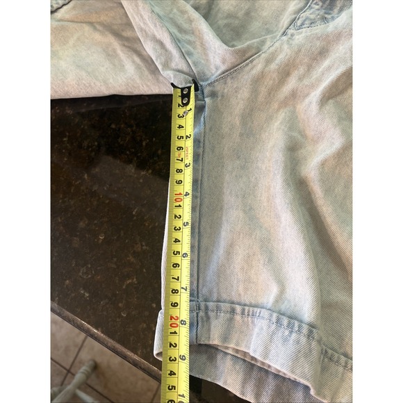 Vintage 90s Y2K Unionbay Men's Denim Blue Jean Shorts Stone Wash 36 Pleated Jort - Picture 7 of 8